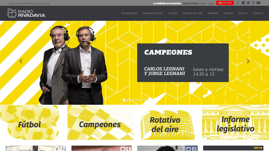 Rhzm :: Radio Rivadavia Website